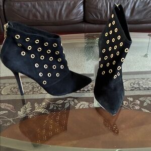 Elegant Black Stiletto Ankle Boots